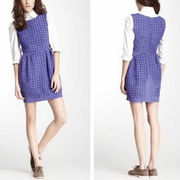 American Apparel Textured Houndstooth Bubble Skirt Preppy Mini Dress Size S - Picture 1 of 10